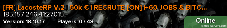 [FR] LacosteRP V.2 | 50k € | RECRUTE [ON] |+60 JOBS & BITCOIN