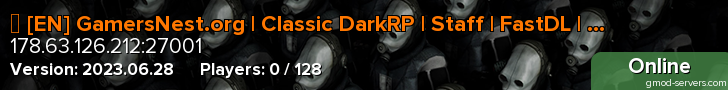 ▶ [EN] GamersNest.org | Classic DarkRP | Staff | FastDL | M9K