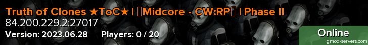 Truth of Clones ★ToC★ | ►Midcore - CW:RP◄ | Phase II