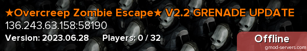 ★Overcreep Zombie Escape★ V2.2 GRENADE UPDATE