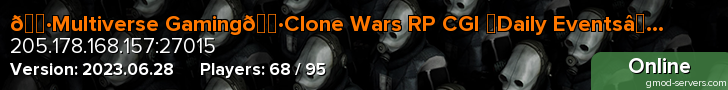 🔷Multiverse Gaming🔷Clone Wars RP CGI ▌Daily Events▐