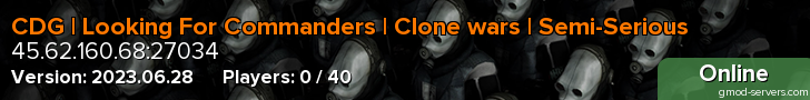 CDG | Looking For Commanders | Clone wars | Semi-Serious