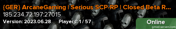 {GER} ArcaneGaming | Serious SCP-RP | Closed Beta Release