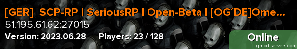 [GER]  SCP-RP l SeriousRP l Open-Beta l [OG´DE]Omega-Gaming.de