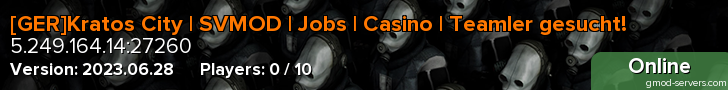 [GER]Kratos City | SVMOD | Jobs | Casino | Teamler gesucht!