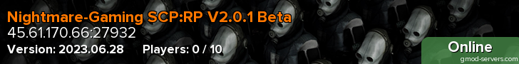 Nightmare-Gaming SCP:RP V2.0.1 Beta