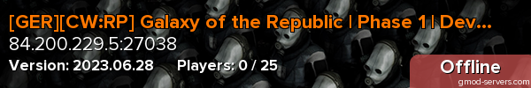 [GER][CW:RP] Galaxy of the Republic | Phase 1 | Dev Server