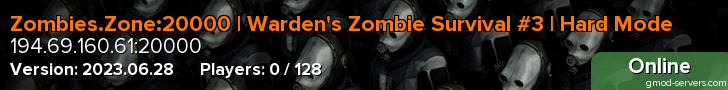 Zombies.Zone:20000 | Warden's Zombie Survival #3 | Hard Mode