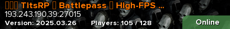 ◕‿◕ TitsRP │ Battlepass │ High-FPS │ Pets