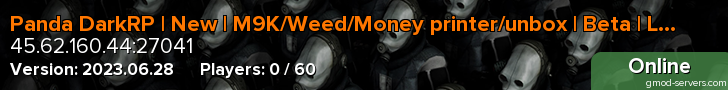Panda DarkRP | New | M9K/Weed/Money printer/unbox | Beta | Look