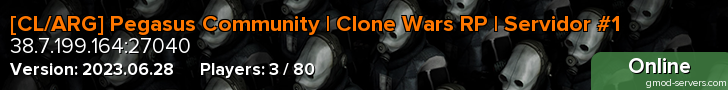[CL/ARG] Pegasus Community | Clone Wars RP | Servidor #1