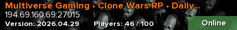 Multiverse Gaming • Clone Wars RP • Daily Events