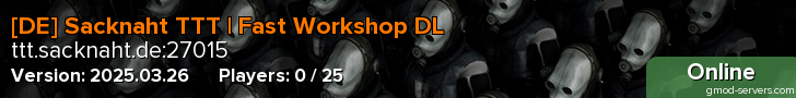 [DE] Sacknaht TTT | Fast Workshop DL