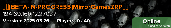 ☢️[BETA-IN-PROGRESS]MirrorGamesZRP☢️
