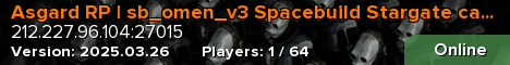 Asgard RP | sb_omen_v3 Spacebuild Stargate casual roleplay