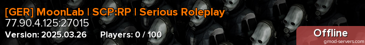 [GER] MoonLab | SCP:RP | Serious Roleplay