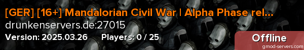 [GER] [16+] Mandalorian Civil War | Alpha Phase release inco
