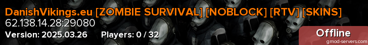 DanishVikings.eu [ZOMBIE SURVIVAL] [NOBLOCK] [RTV] [SKINS]