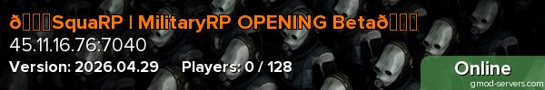 💛SquaRP | MilitaryRP OPENING Beta💛