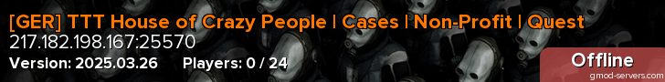 [GER] TTT House of Crazy People | Cases | Non-Profit | Quest
