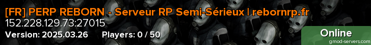 [FR] PERP REBORN - Serveur RP Semi-Sérieux | rebornrp.fr