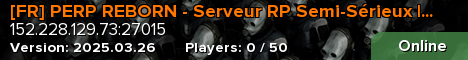 [FR] PERP REBORN - Serveur RP Semi-Sérieux | rebornrp.fr